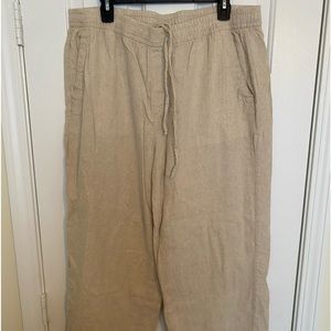 Old Navy wide leg linen blend pants, XL
